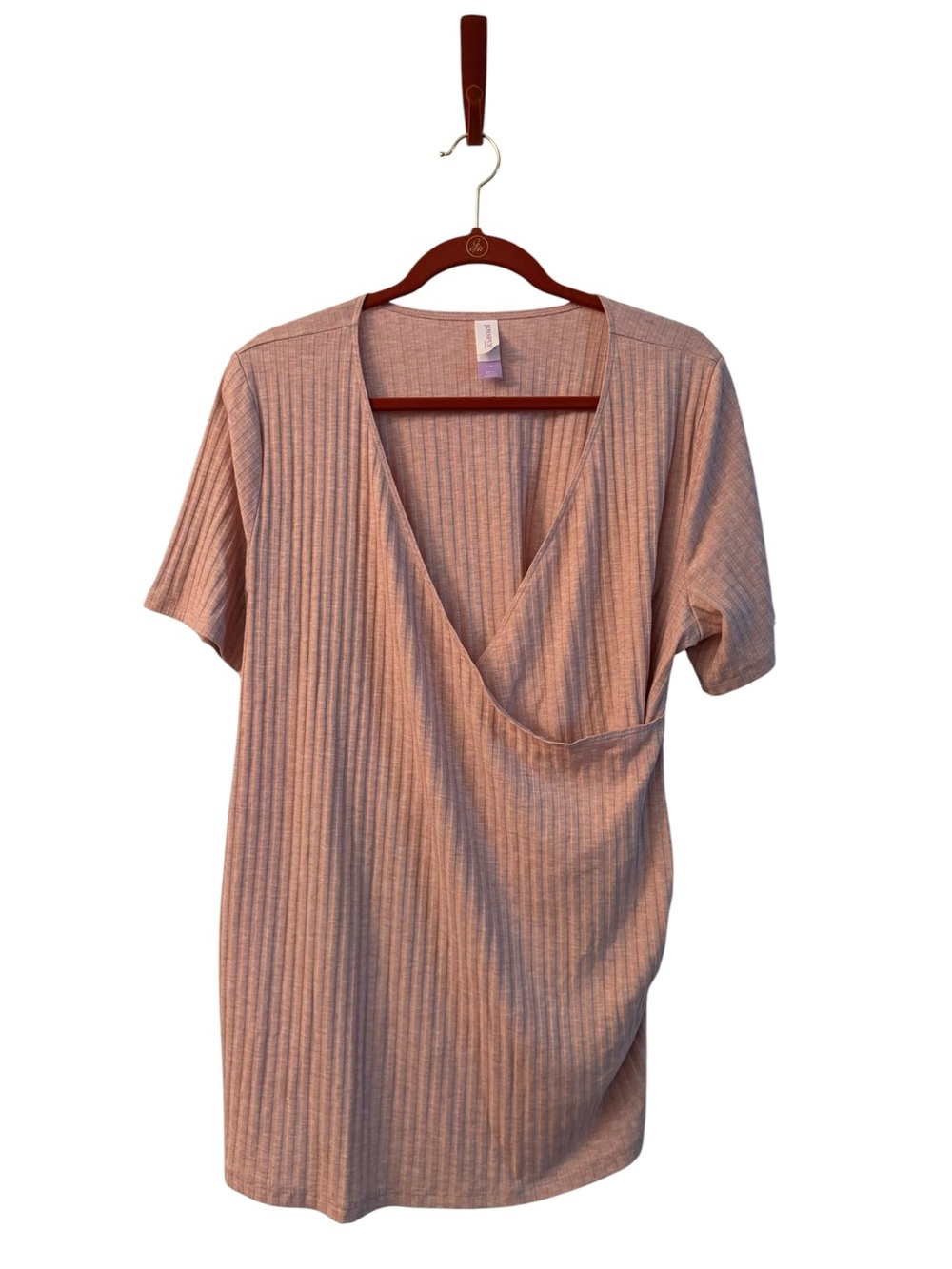 JOYSPUN Maternity Ribbed Two-Piece Set in Blush Pink L/XL - Picture 12 of 13